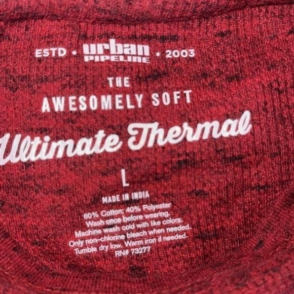 Urban Pipeline Awesome Soft Ultimate Thermal Sweater L Red - Picture 4 of 6